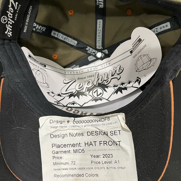 Durango Colorado Green & Orange Baseball Hat SnapBack Zephyr Zhats NWT - Picture 9 of 9